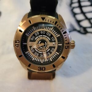 Invicta Gold and Black Automatic Watch